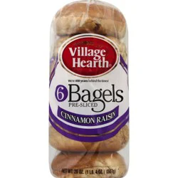 Village Hearth Cinnamon Raisin Bagels