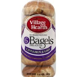 Village Hearth Cinnamon Raisin Bagels