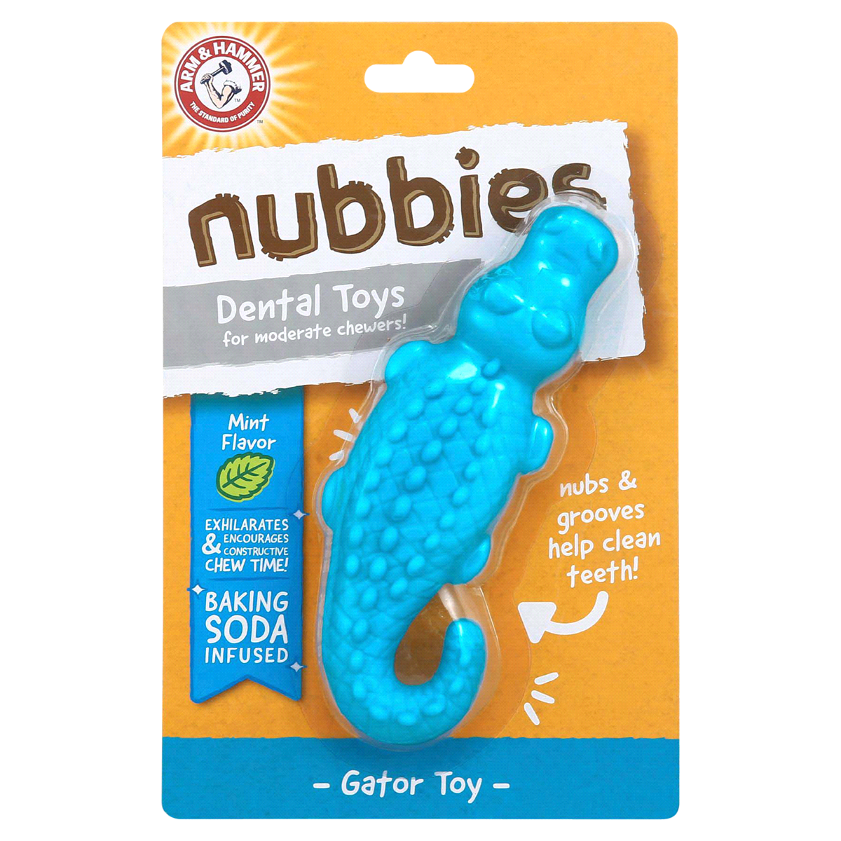 slide 1 of 5, Arm & Hammer Nubbies Gator Toy, 1 ct