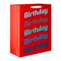American Greetings Happy Birthday Extra Large Red Gift Bag