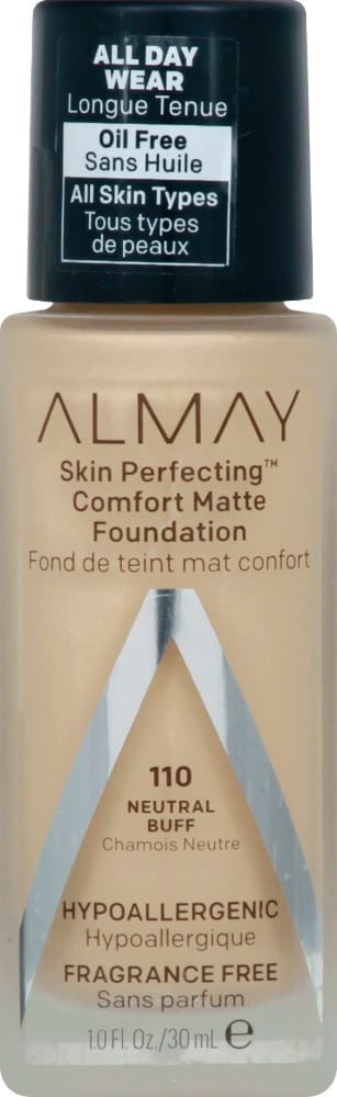 slide 1 of 1, Almay Skin Perfecting Comfort Matte Foundation - 110 Neutral Buff, 1 oz