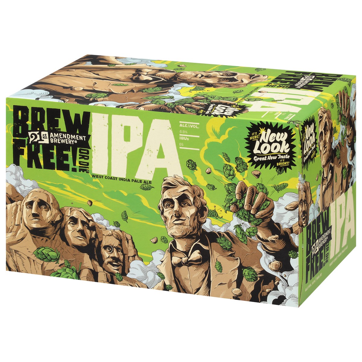 slide 3 of 9, 21st Amendment Brewery Brew Free or Die West Coast IPA Beer 6 - 12 oz Cans, 6 ct