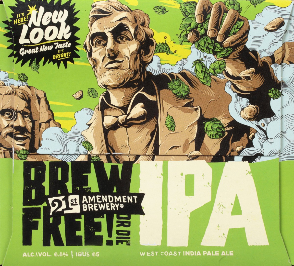 slide 4 of 9, 21st Amendment Brewery Brew Free or Die West Coast IPA Beer 6 - 12 oz Cans, 6 ct