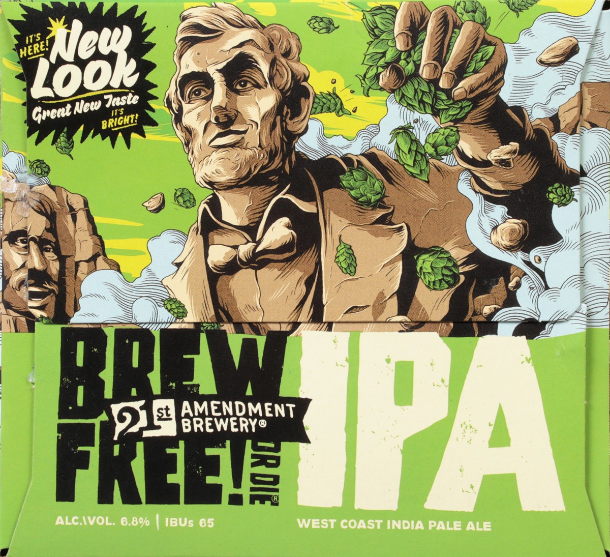 slide 2 of 9, 21st Amendment Brewery Brew Free or Die West Coast IPA Beer 6 - 12 oz Cans, 6 ct