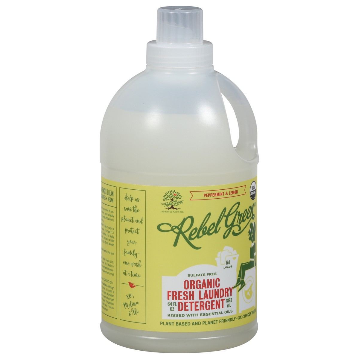 slide 4 of 9, Rebel Green Lemon Lndry Det Peppermint, 64 fl oz