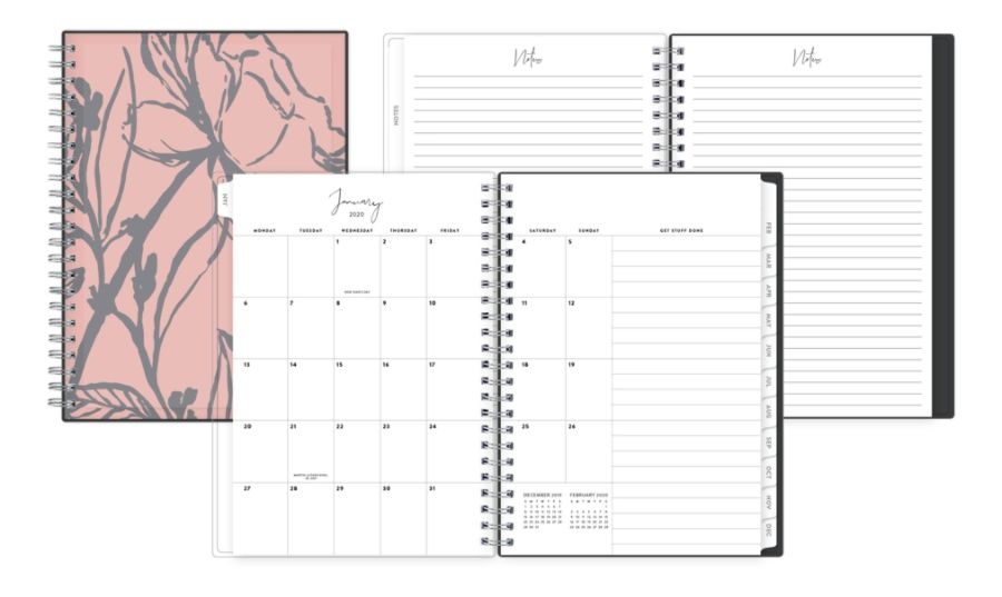 slide 2 of 6, Blue Sky Stay Chic Cyo Weekly/Monthly Planner, 5-7/8'' X 8-5/8'', Valley Rose, January To December 2020, 117428, 1 ct