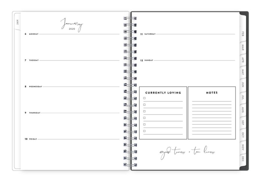 slide 4 of 6, Blue Sky Stay Chic Cyo Weekly/Monthly Planner, 5-7/8'' X 8-5/8'', Valley Rose, January To December 2020, 117428, 1 ct
