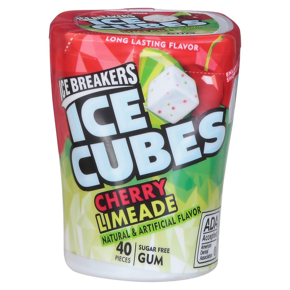 slide 1 of 4, Ice Breakers Ice Cubes Sugar Free Cherry Limeade Gum 40 ea, 40 ct