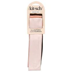 Kitsch Recycled Fabric Active Headbands - Rosewood, 3 ct