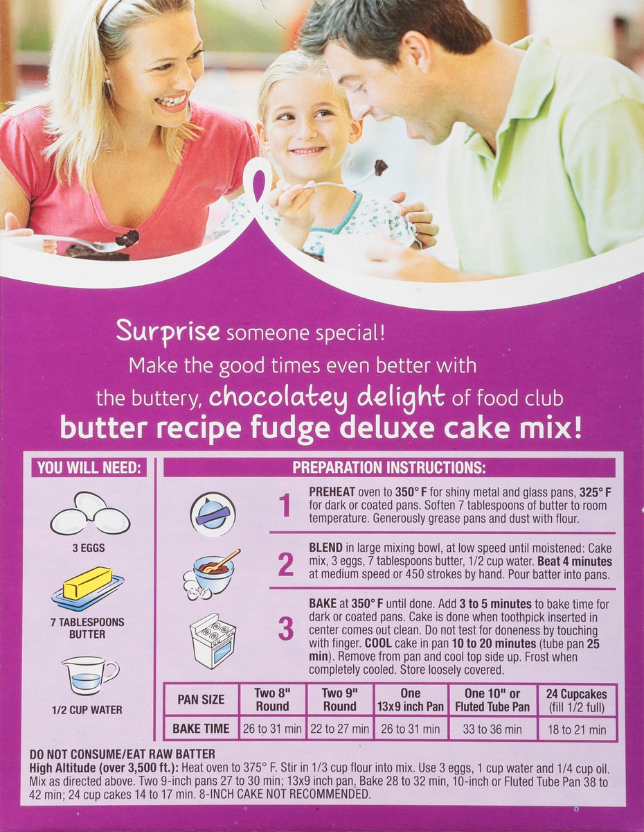 slide 3 of 9, Food Club Butter Recipe Fudge Deluxe Cake Mix 16.5 oz, 16.5 oz