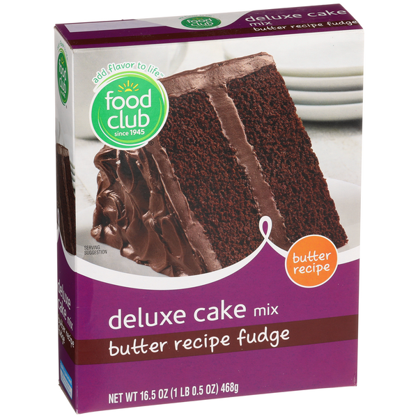 slide 1 of 1, Food Club Butter Recipe Fudge Deluxe Cake Mix, 16.5 oz