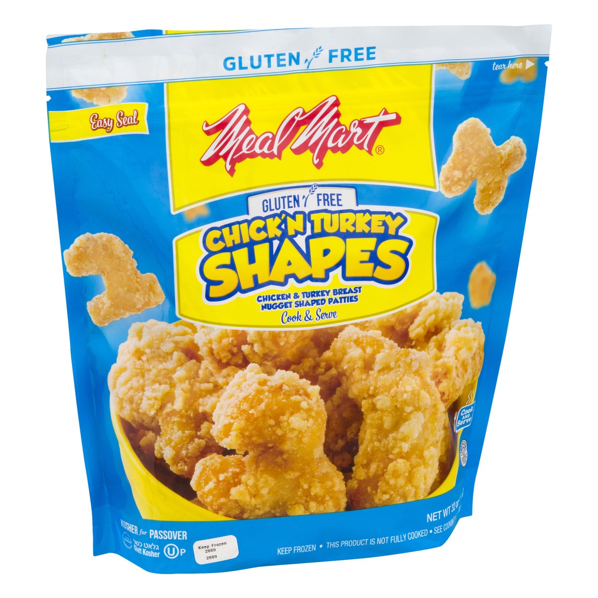 slide 2 of 9, Meal Mart Nugget Shaped Chicken & Turkey Breast Gluten Free Patties 32 oz, 32 oz