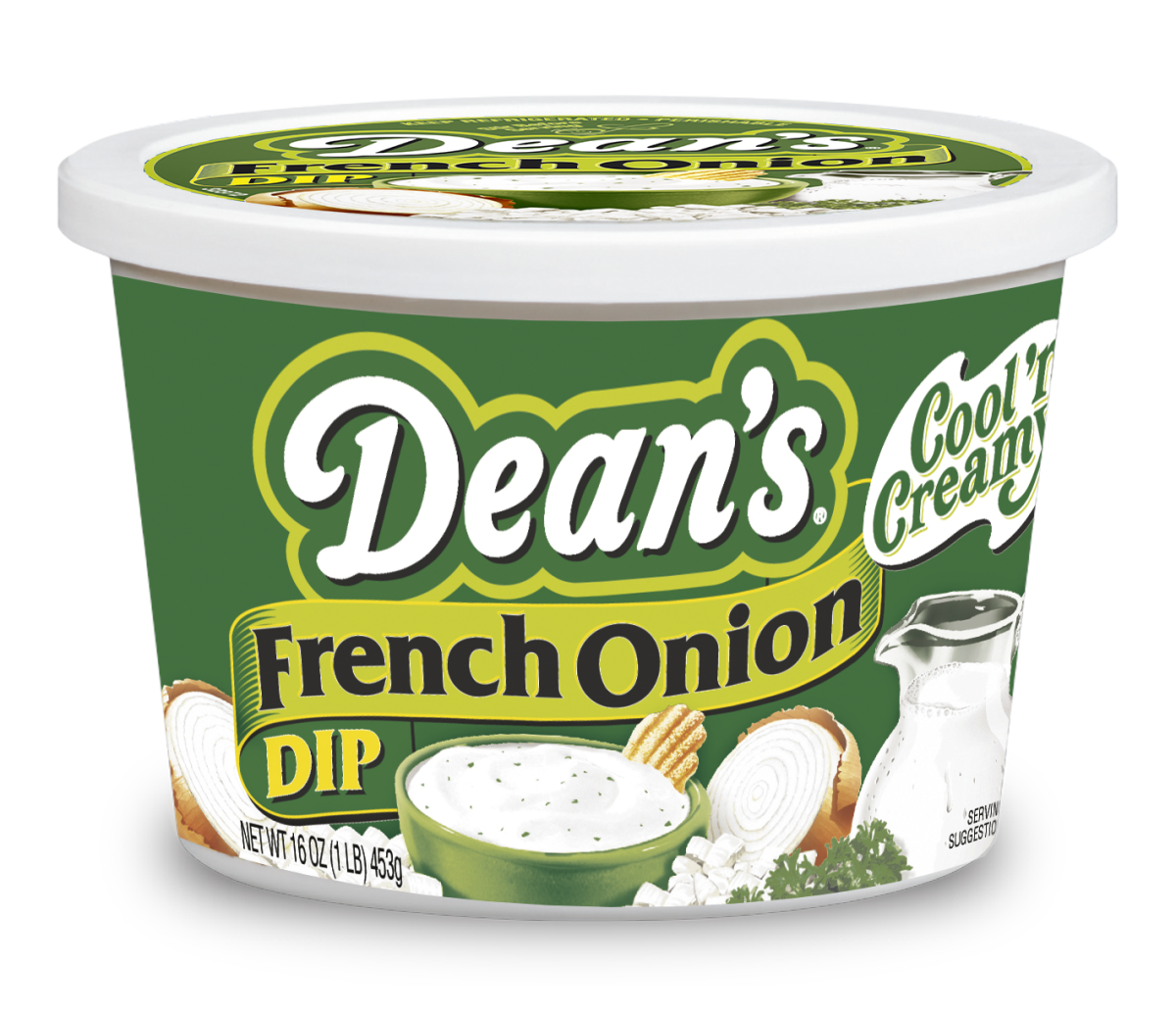 slide 1 of 9, Dean's French Onion Dip 16 oz, 16 oz