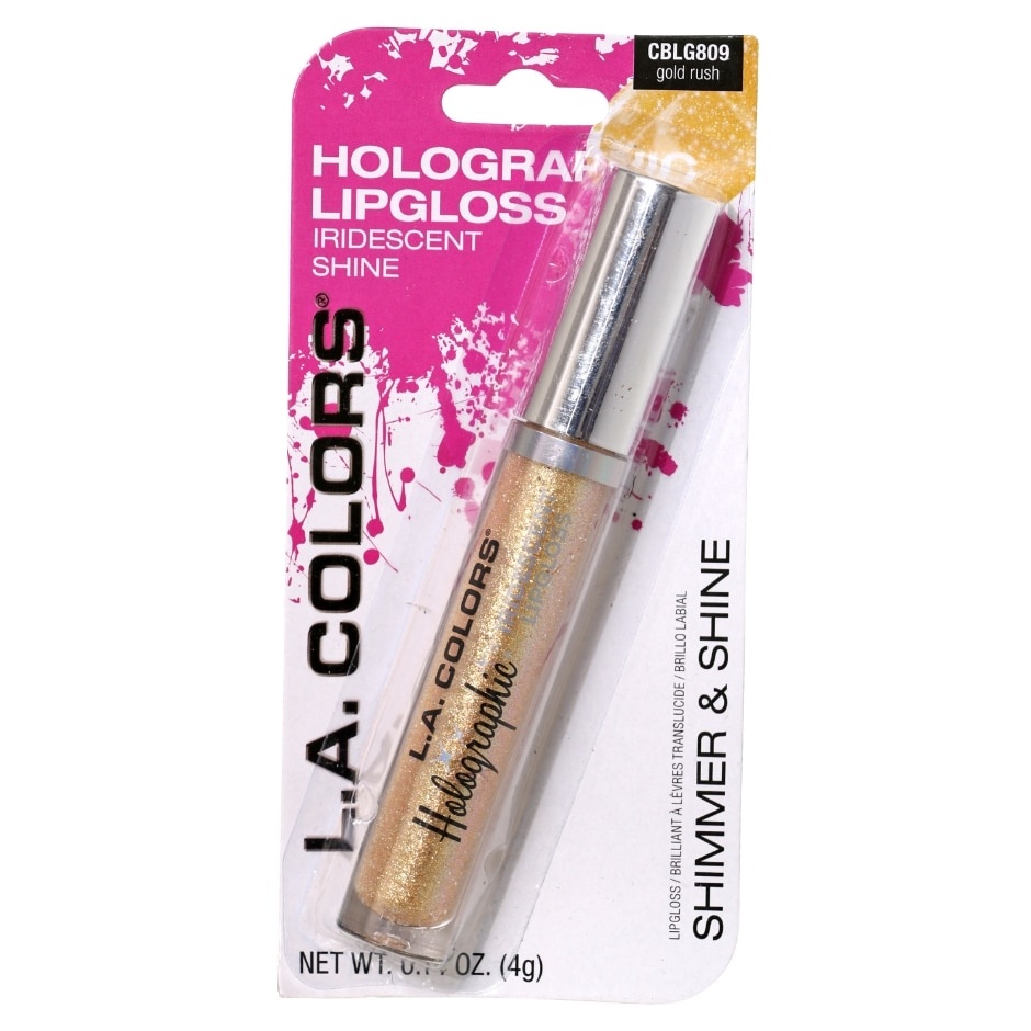 slide 1 of 1, LA Colors L.A. Colors Holographic Lipgloss In Gold Rush, 0.12 fl oz