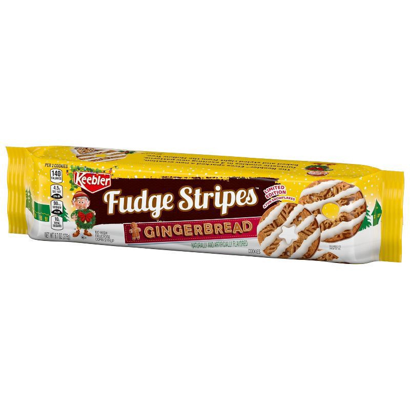 slide 2 of 3, Keebler Fudge Stripes Gingerbread Cookies 9.5 oz, 9.5 oz