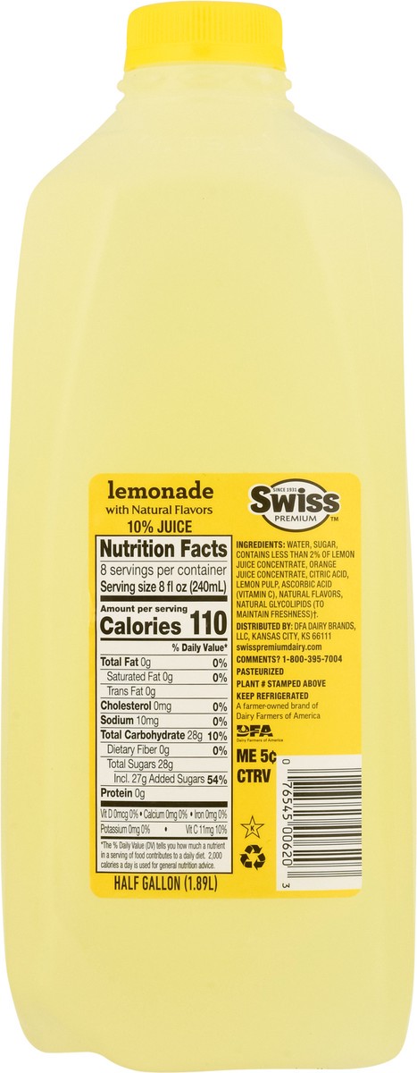 slide 6 of 13, Swiss Premium Lemonade - 1/2 gal, 1/2 gal