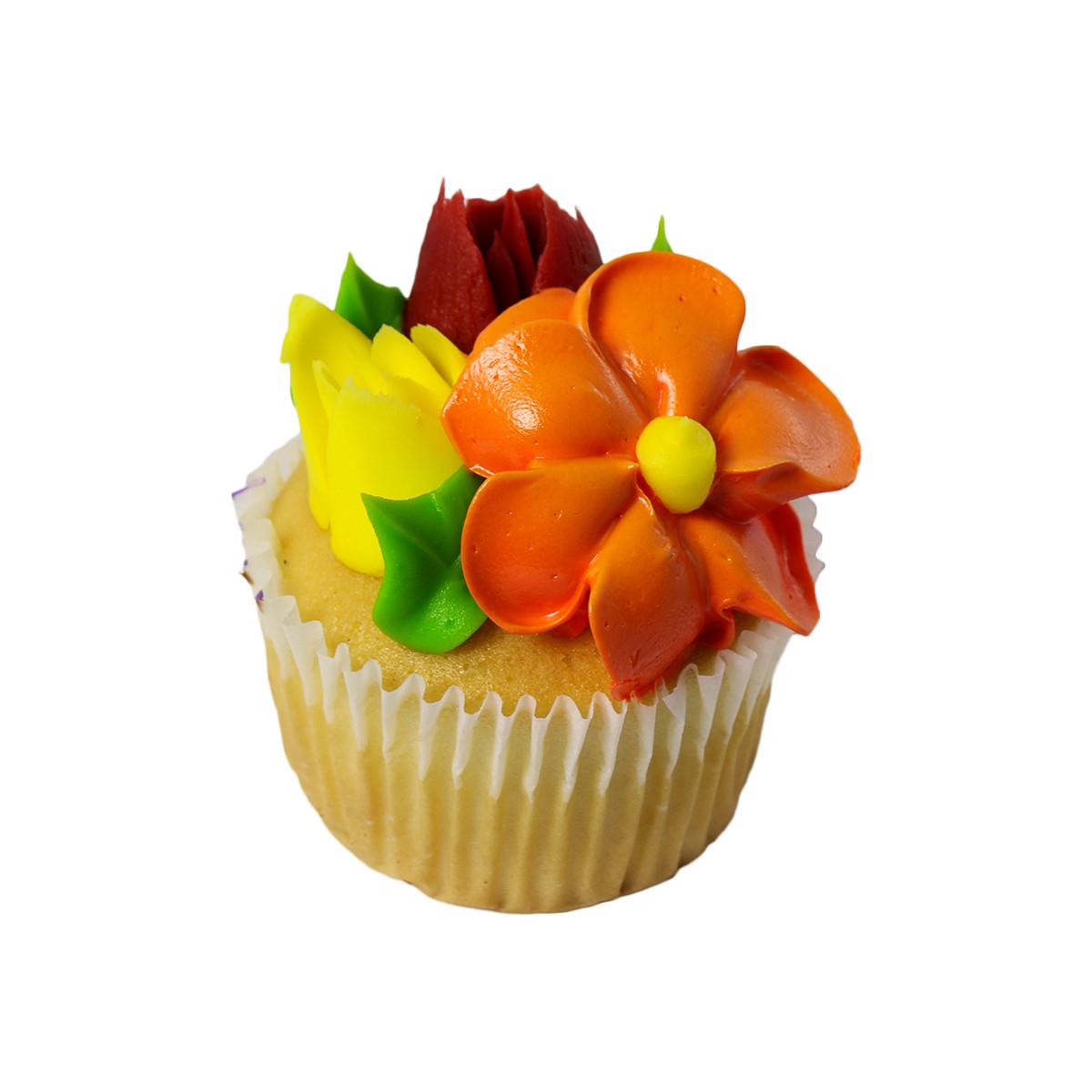 slide 1 of 1, Vanilla Floral Cupcake, 1 ct