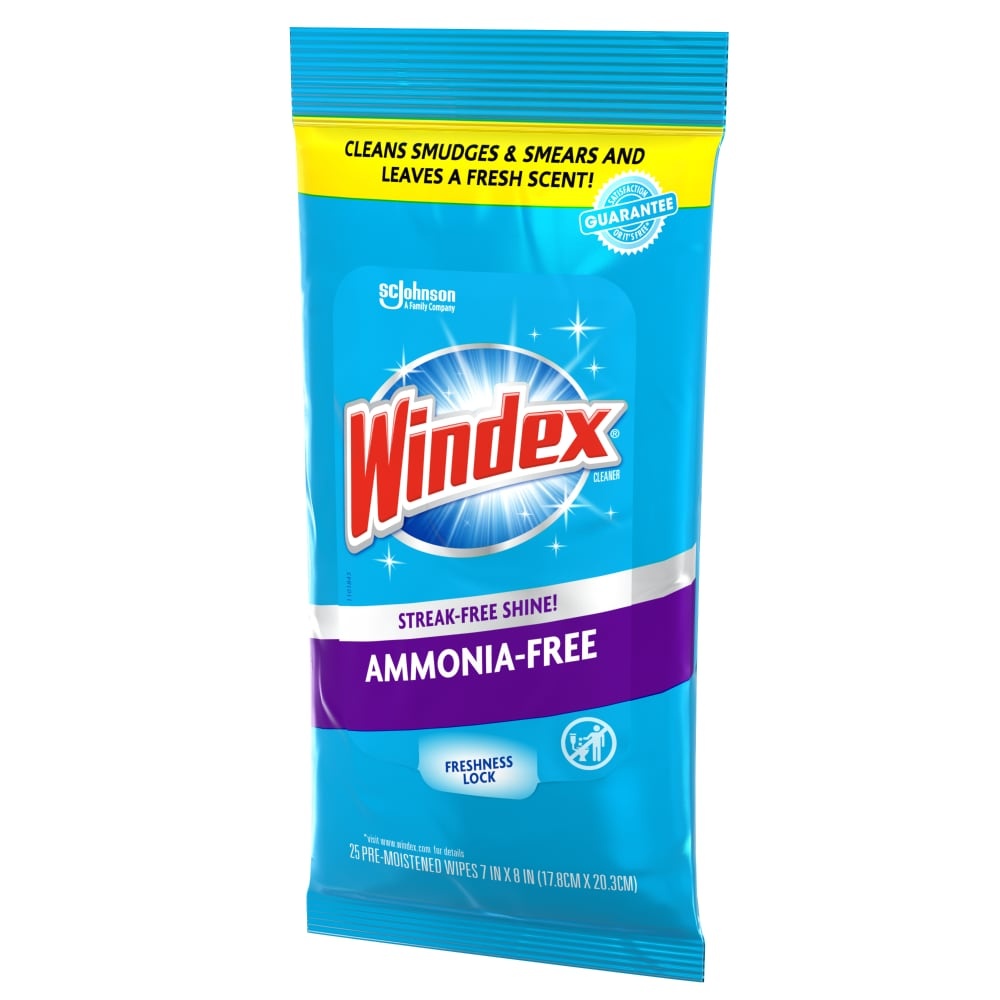 slide 1 of 1, Windex Ammonia Free Glass Wipes, 25 ct