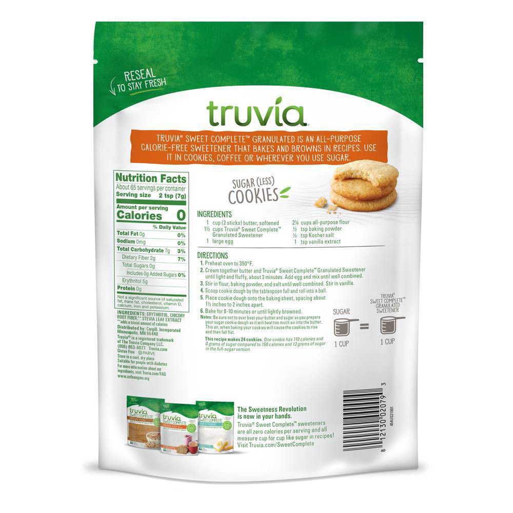 slide 7 of 7, Truvia Sweet Complete Granulated Sweetener from the Stevia Leaf, 16 oz Bag, 16 oz