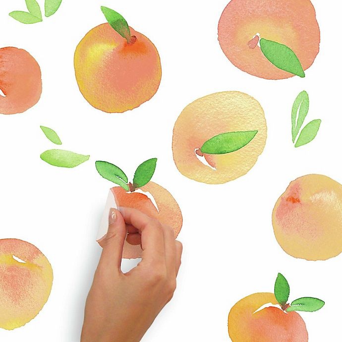 slide 2 of 5, RoomMates Sweet Peaches Peel & Stick Wall Decals, 1 ct