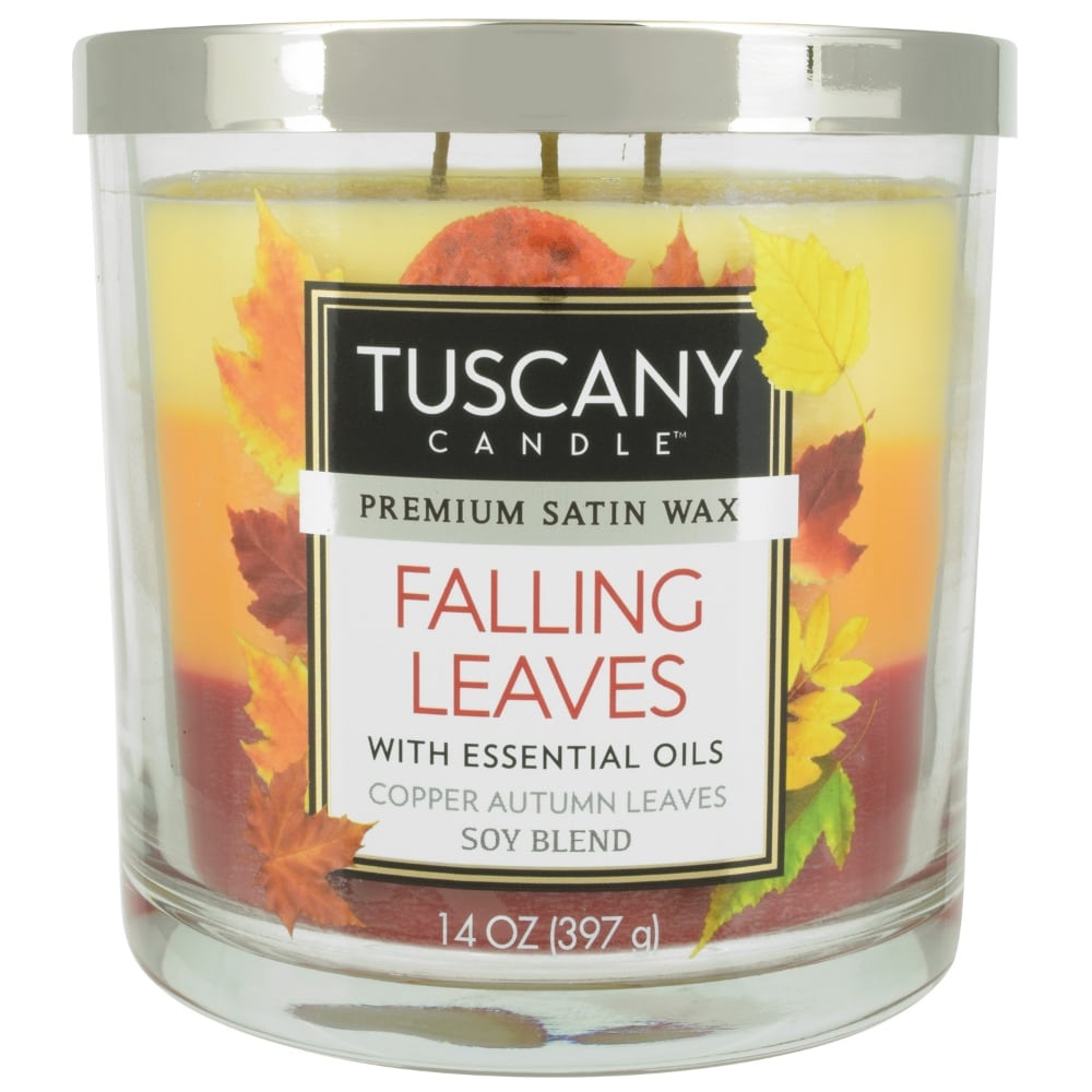 slide 1 of 1, Tuscany Candle Falling Leaves Premium Satin Wax Candle, 14 oz