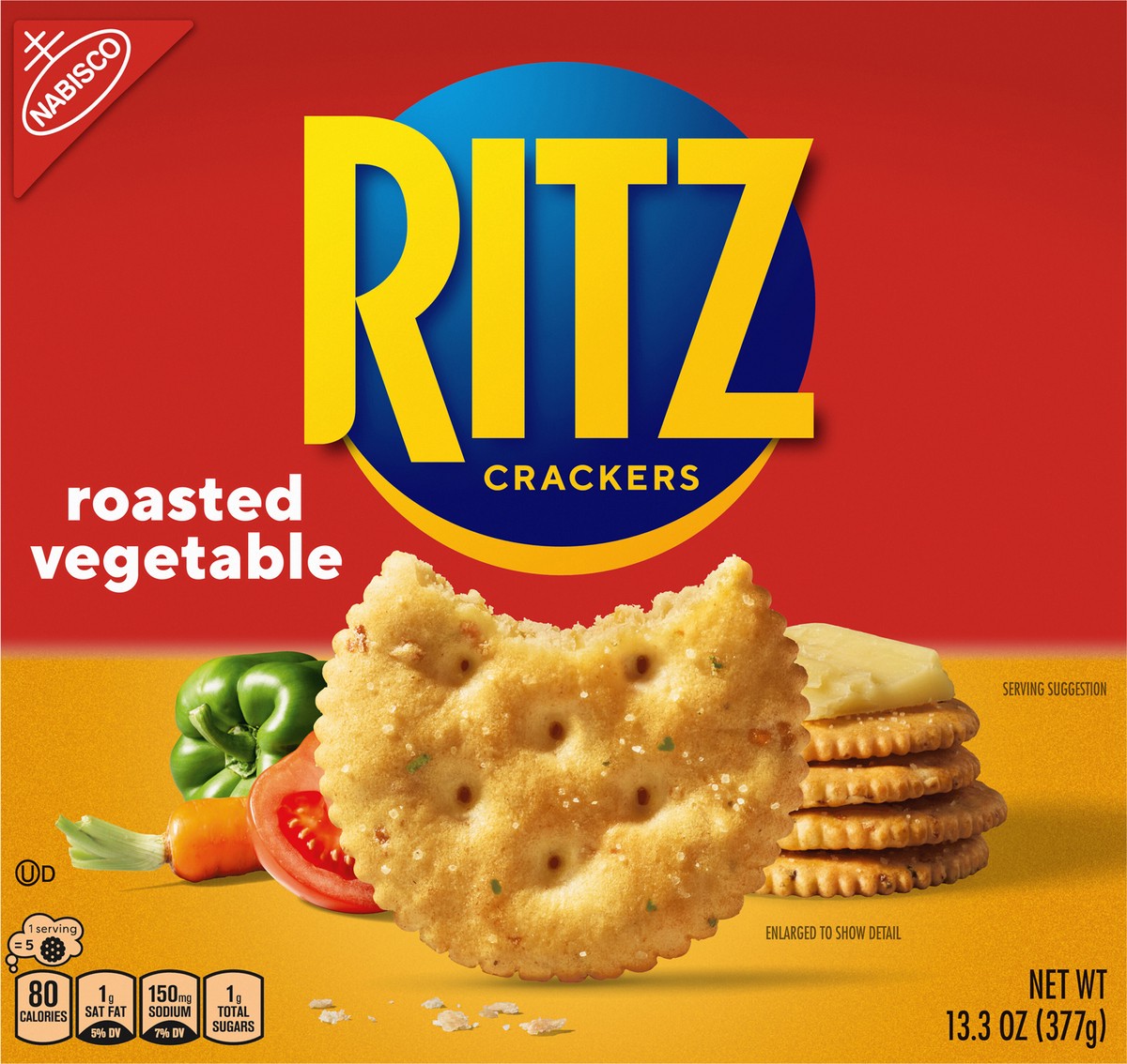 slide 6 of 9, Ritz Roasted Vegetable Crackers - 13.3oz, 13.3 oz