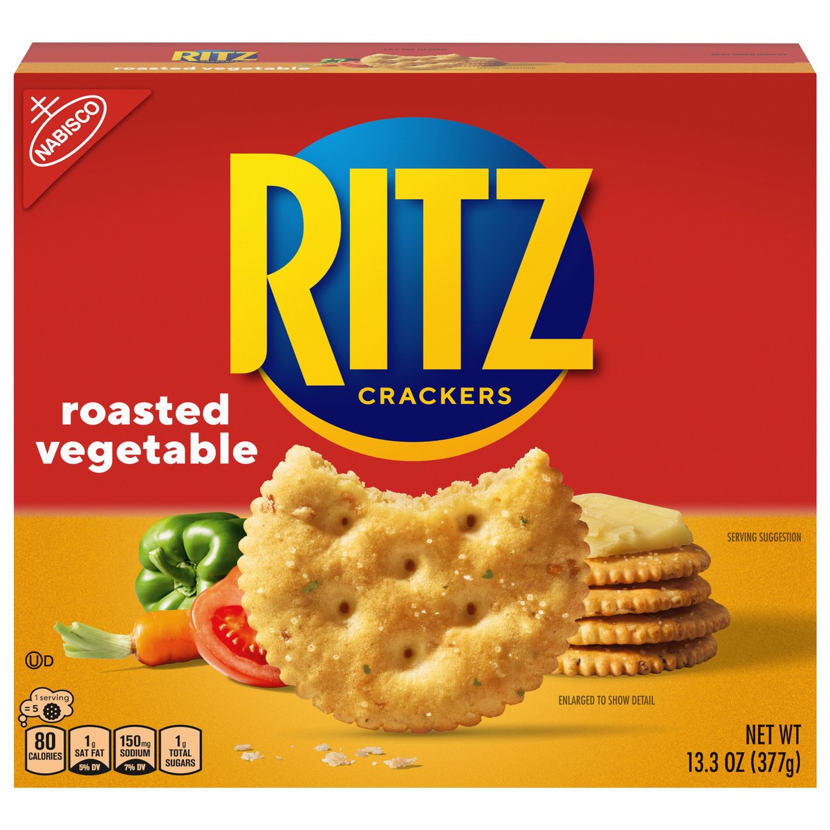 slide 1 of 9, Ritz Roasted Vegetable Crackers - 13.3oz, 13.3 oz