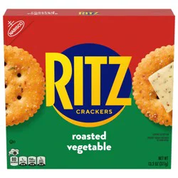 RITZ Roasted Vegetable Crackers, Snacks for Kids and Adults, Lunch Snacks, 13.3 oz
