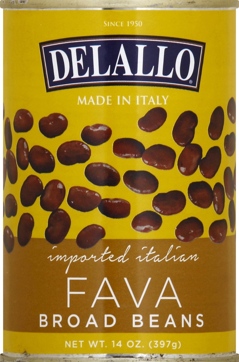 slide 1 of 3, DeLallo Imported Fava Beans, 14 oz