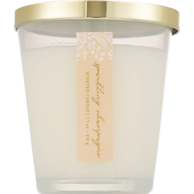 slide 1 of 1, DECORWARE 7.5Z Vase Sprk Champagne Cndl, 7.5 oz