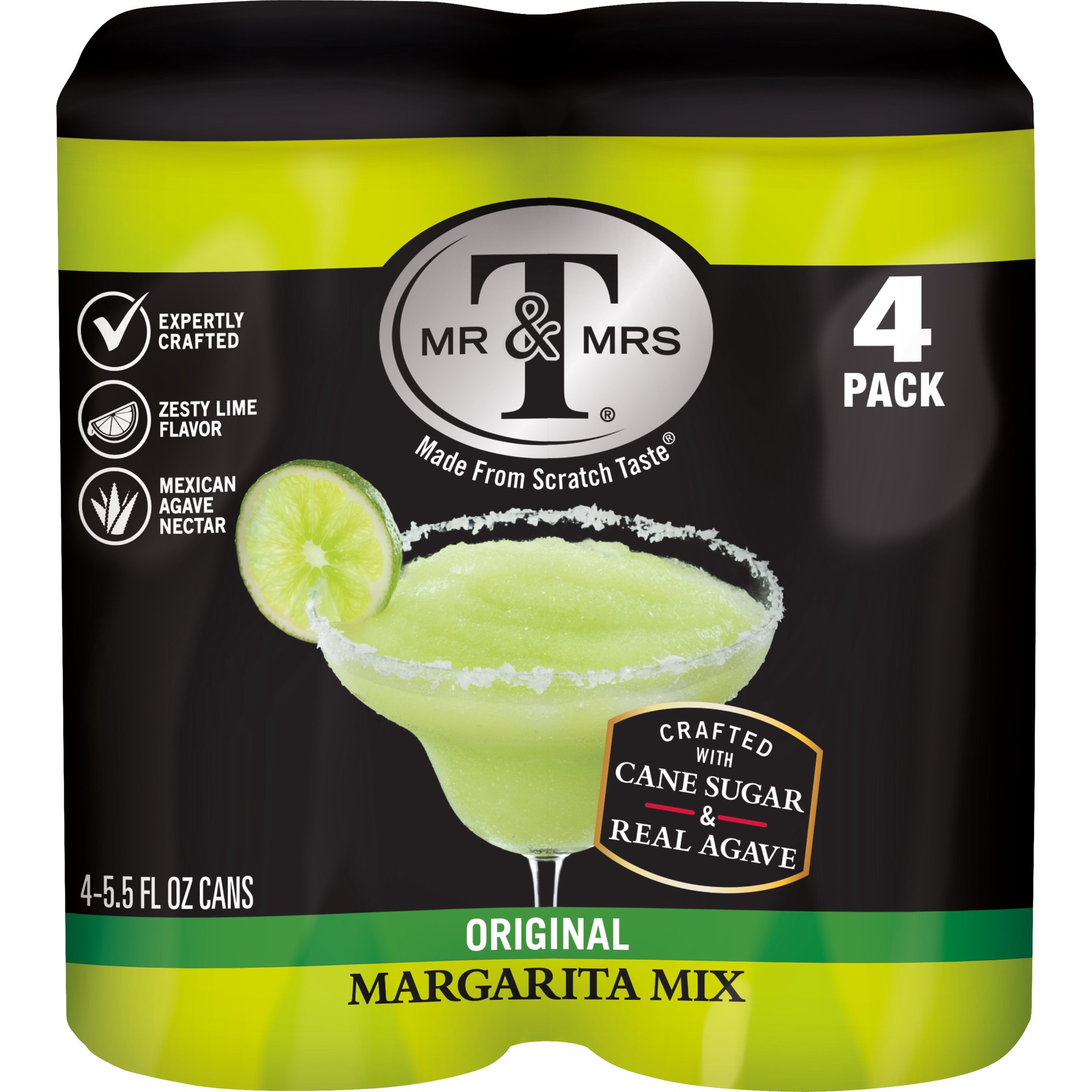 slide 2 of 5, Mr & Mrs T Margarita Mix, 5.5 fl oz cans, 4 pack, 4 ct; 5.5 fl oz