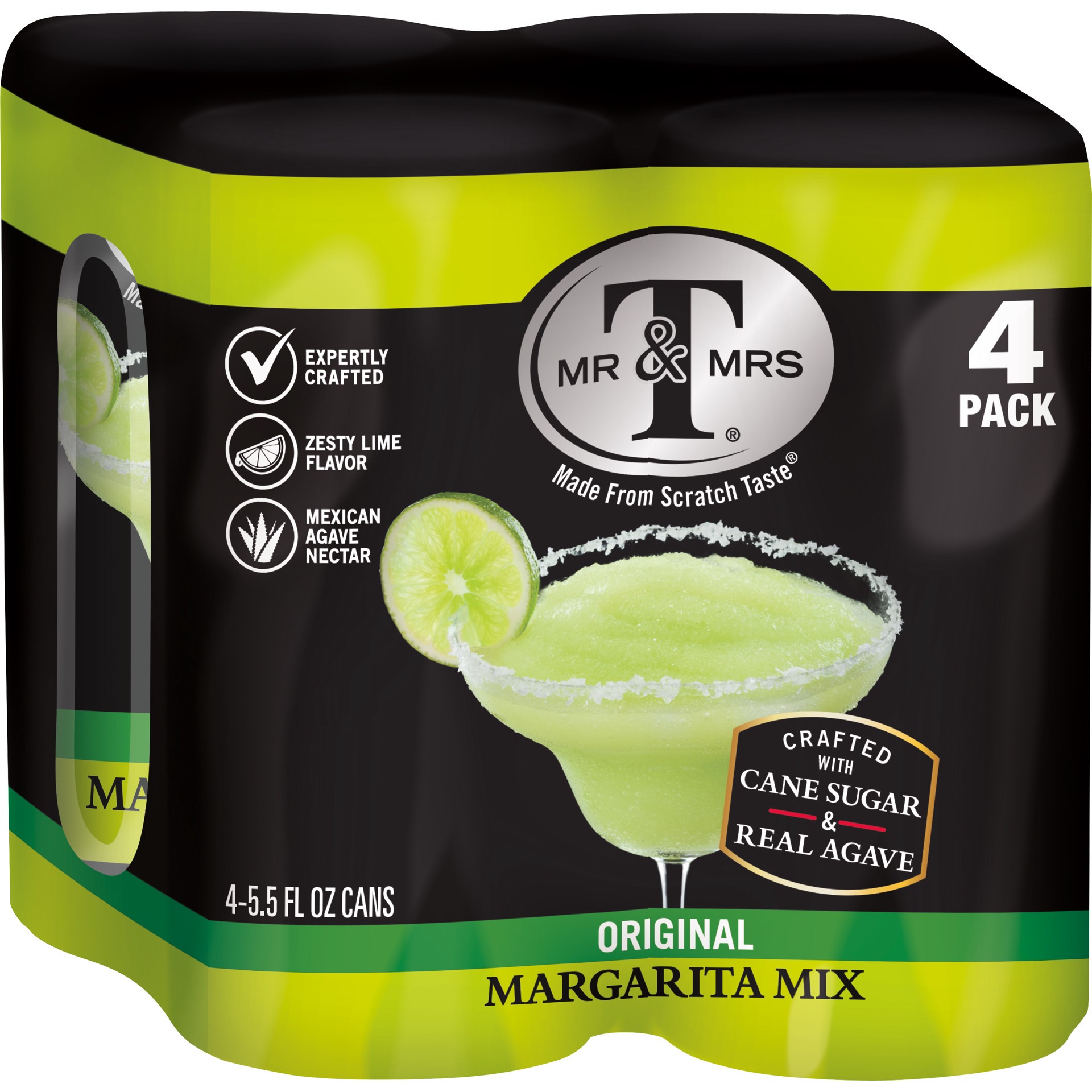 slide 3 of 5, Mr & Mrs T Margarita Mix, 5.5 fl oz cans, 4 pack, 4 ct; 5.5 fl oz