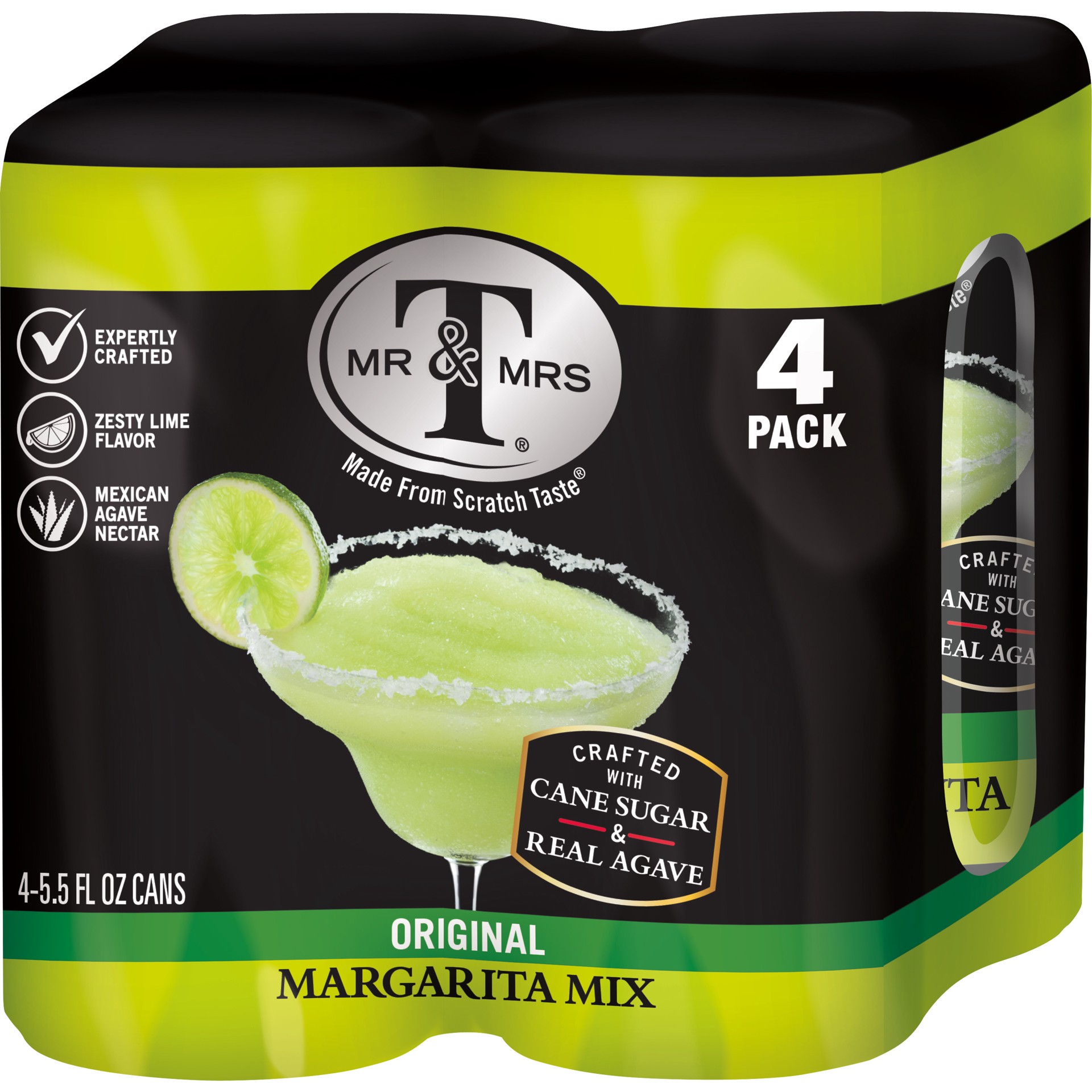 slide 4 of 5, Mr & Mrs T Margarita Mix, 5.5 fl oz cans, 4 pack, 4 ct; 5.5 fl oz