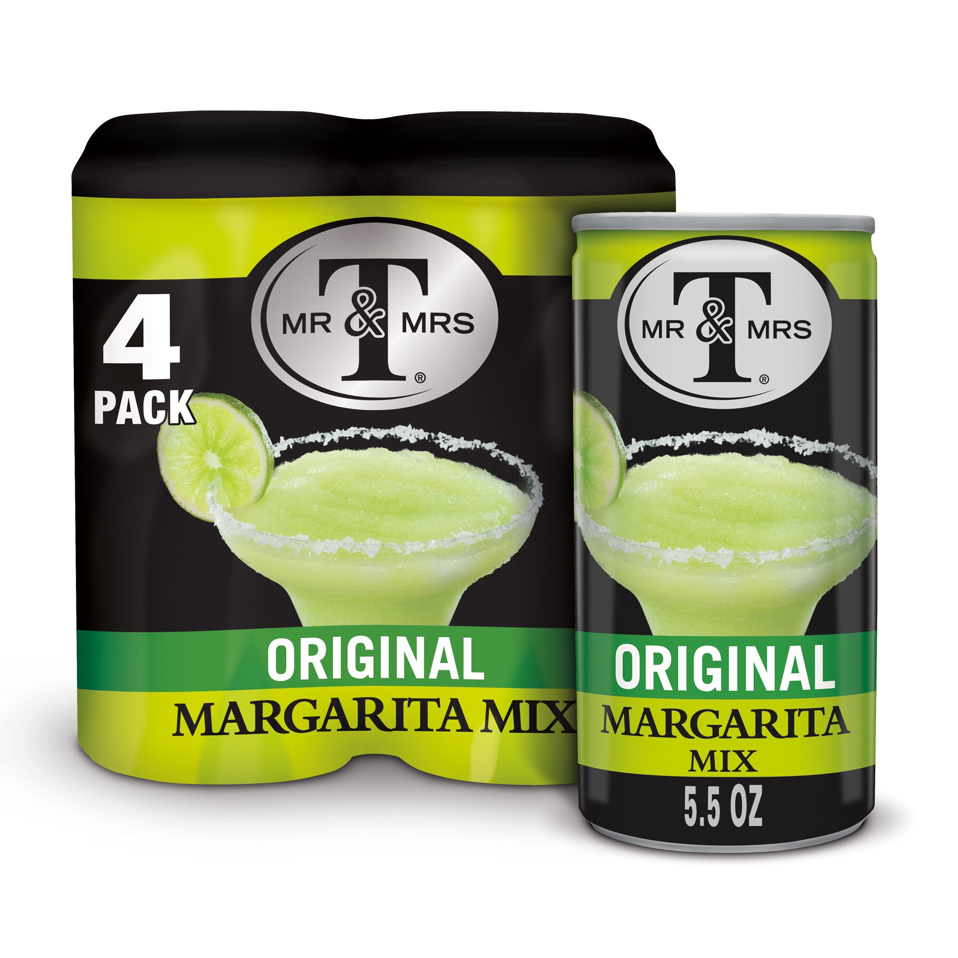 slide 1 of 5, Mr & Mrs T Margarita Mix, 5.5 fl oz cans, 4 pack, 4 ct; 5.5 fl oz