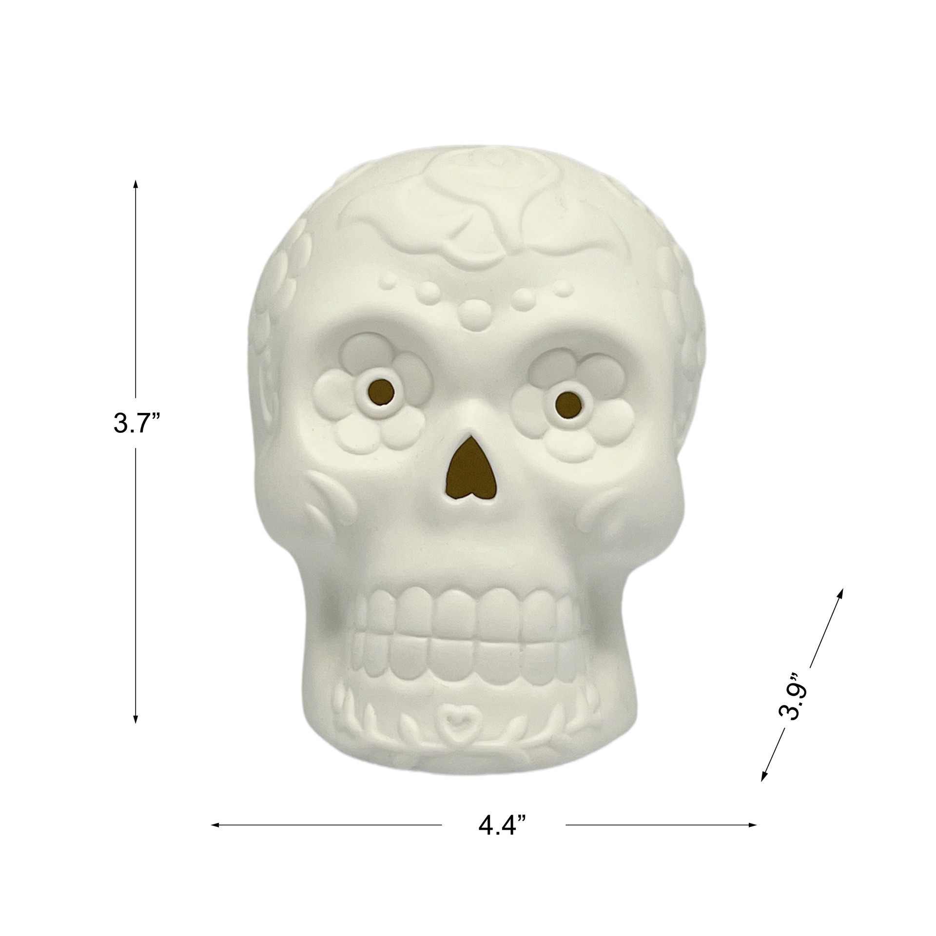 slide 4 of 8, 4.5" Diy Led Sugar Skull Ceramic Decor By Ashland, 4.5 in