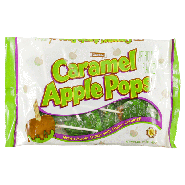 slide 1 of 1, Tootsie Roll Caramel Apple Pops, 9.4 oz