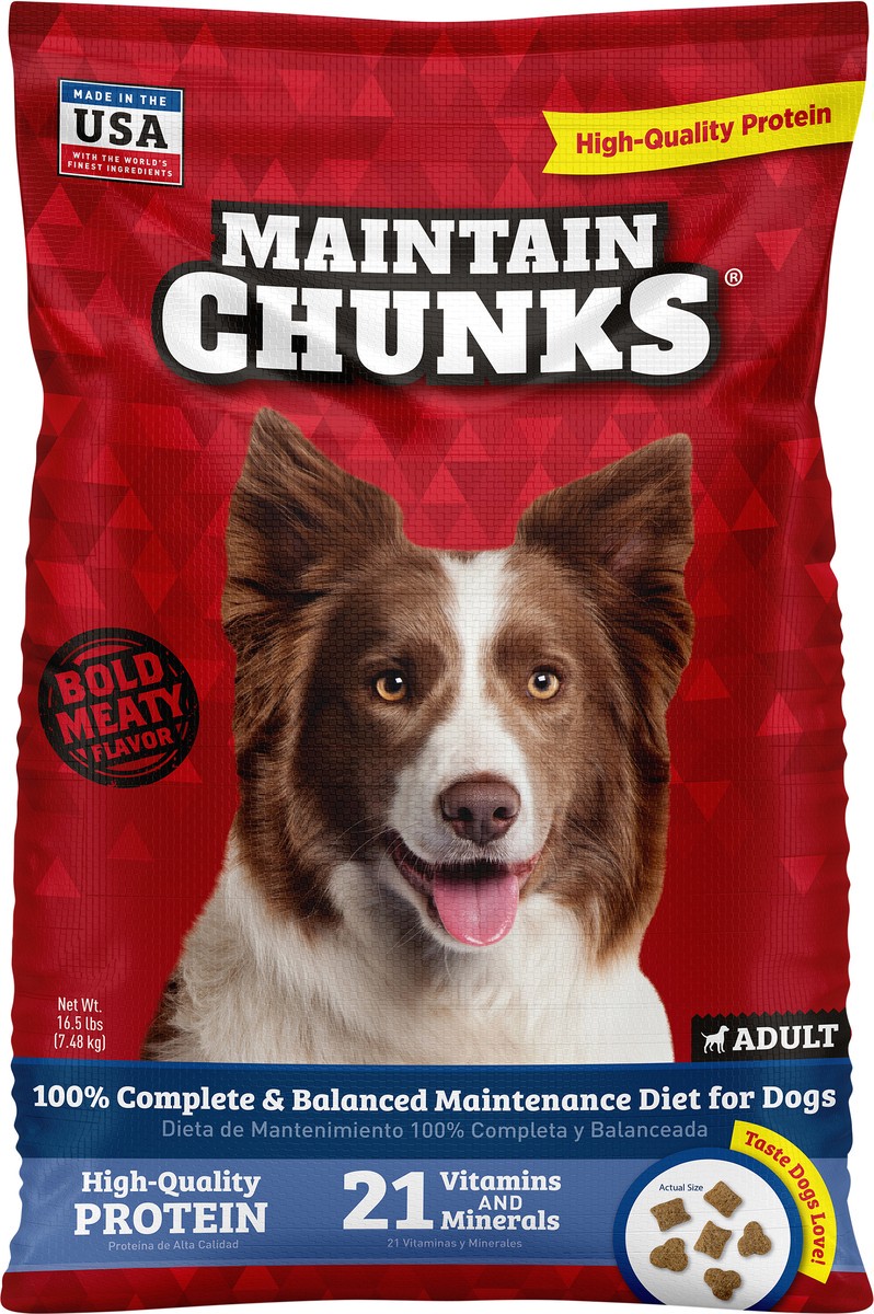 slide 1 of 9, Maintain Chunks Adult Dog Food 16.5 lb, 16.5 lb