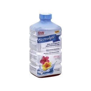 slide 1 of 1, CVS Pharmacy CVS Electrolyte Oral Solution with Zinc, Hibiscus Flavor, 33.8 oz