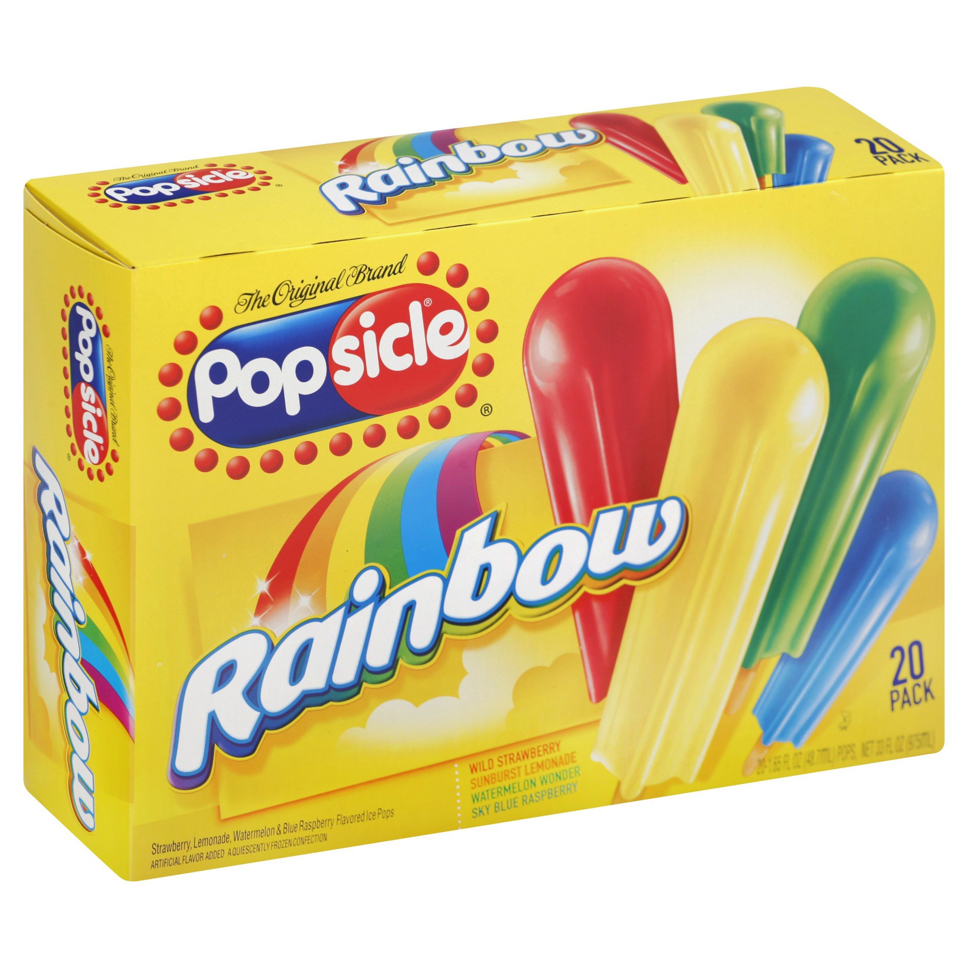 slide 1 of 6, Popsicle Ice Pops Rainbow, 20 ct, 20 ct