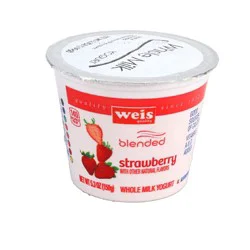 Weis Quality Blended Whole Milk Strawberry Gluten Free Yogurt