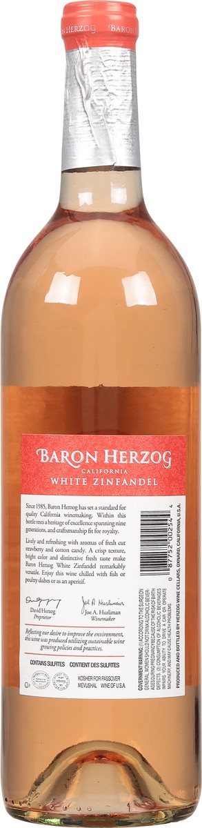 slide 8 of 9, Baron Herzog California White Zinfandel Wine 1 ea, 1 ea