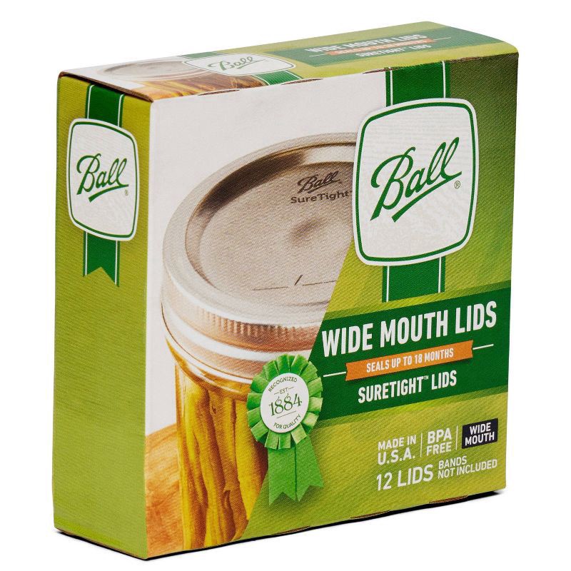 slide 5 of 5, Ball Wide Mouth Lids, 12 ct