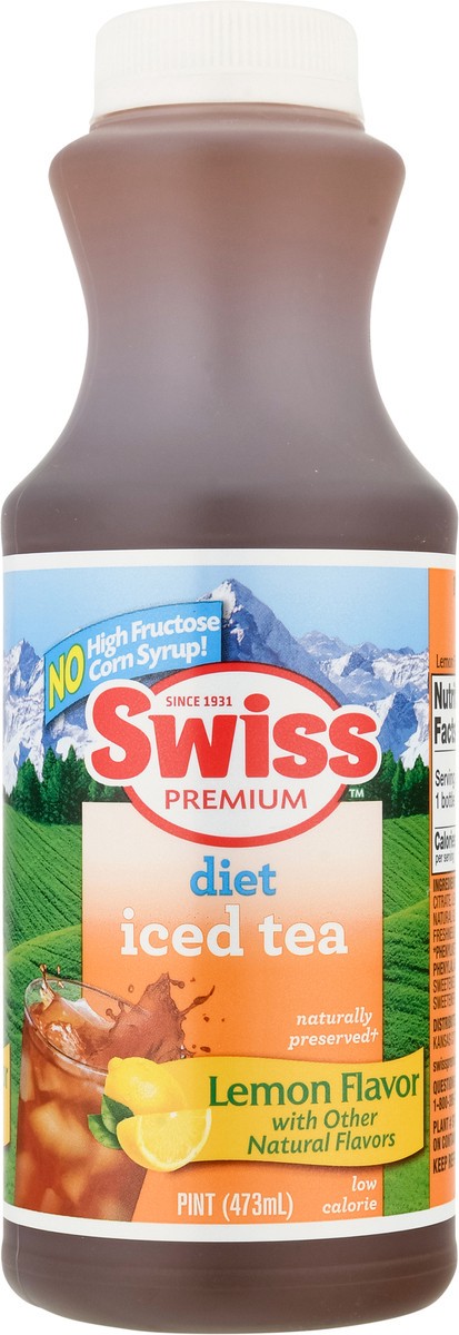 slide 3 of 13, Swiss Premium Diet Lemon Flavor Iced Tea - 1 pint, 1 pint