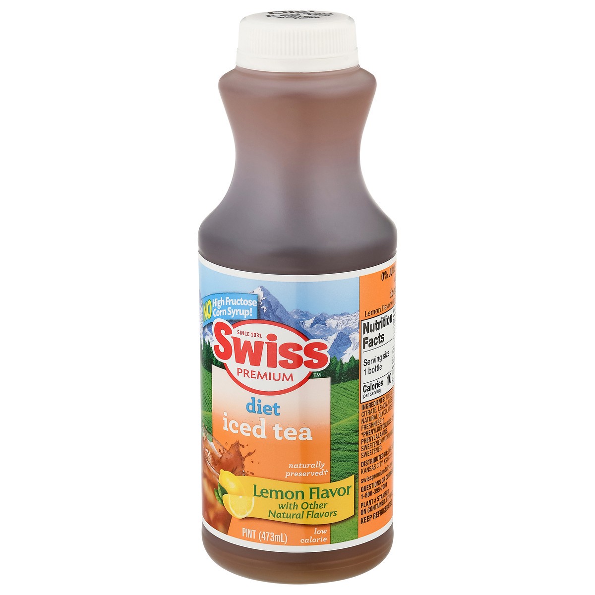 slide 10 of 13, Swiss Premium Diet Lemon Flavor Iced Tea - 1 pint, 1 pint