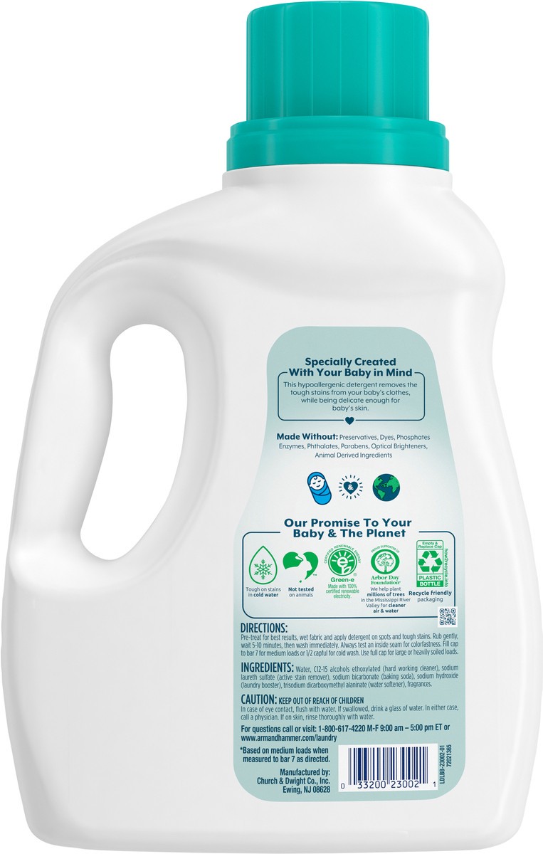 slide 8 of 9, ARM & HAMMER Baby, 35 Loads Liquid Laundry Detergent, 55.1 Fl oz, 55.10 fl oz