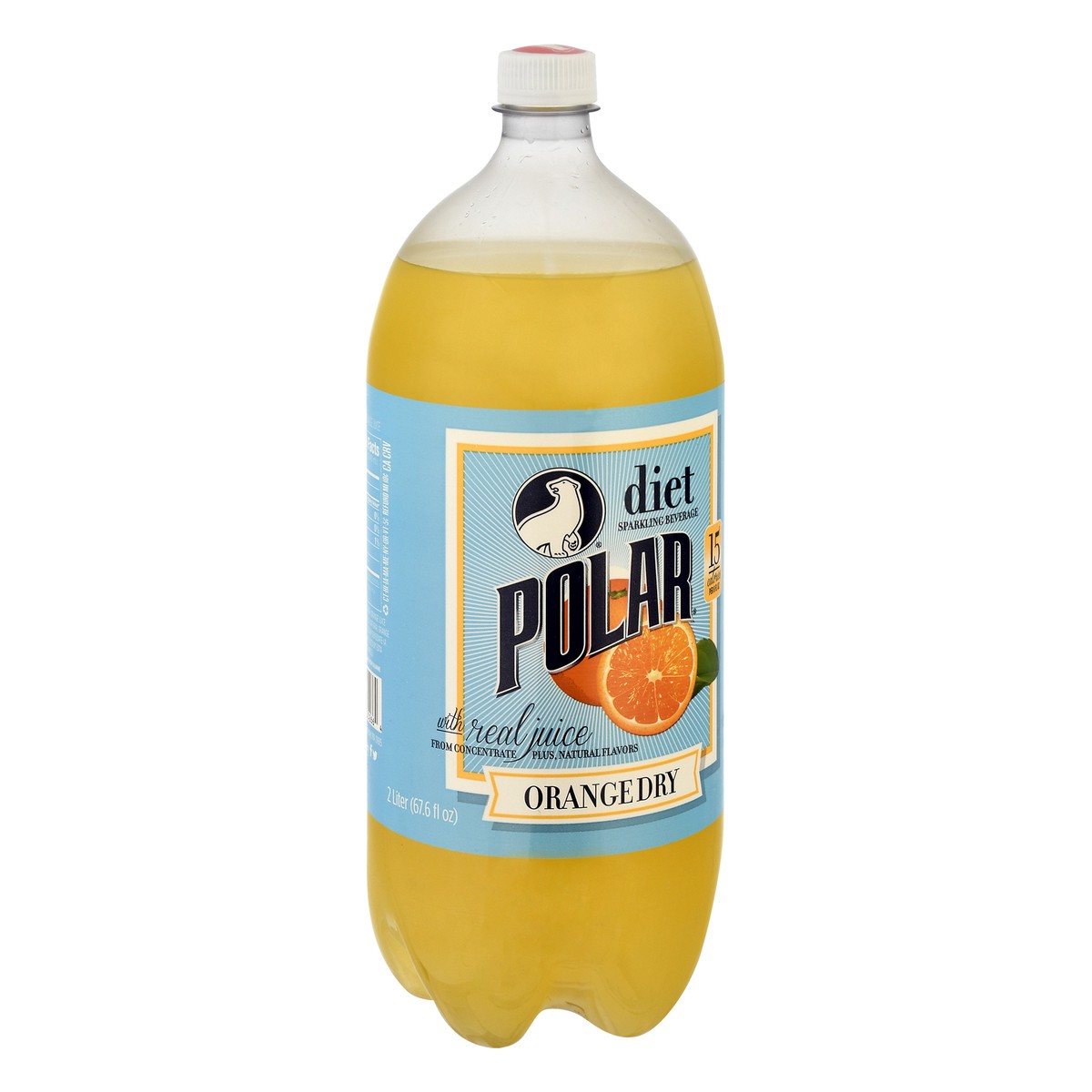 slide 3 of 10, Polar Diet Orange Dry Sparkling Beverage 2 lt, 2 liter