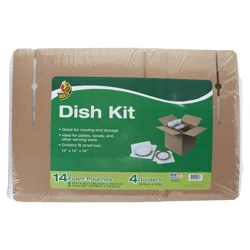 Duck Brand Dish Kit, 14 Reusable Pouches and 4 Corrugate Dividers (Box Not Included)