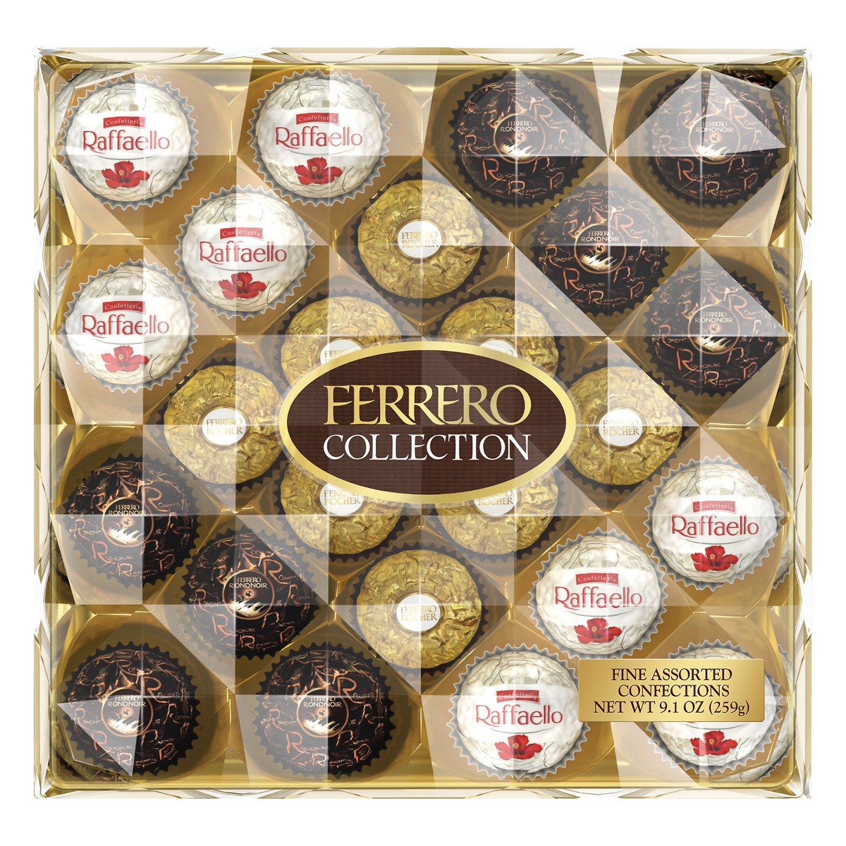 slide 1 of 3, Ferrero Collection Fine Assorted Confections Chocolates 9.1 oz, 9.1 oz