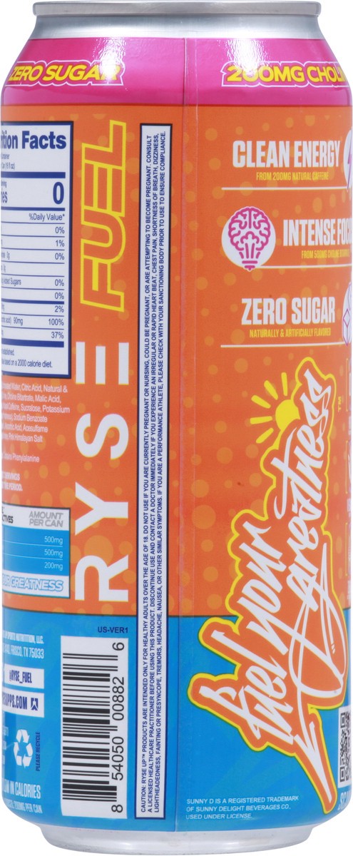 slide 4 of 12, RYSE Fuel SunnyD Energy Drink 16 fl oz, 16 fl oz