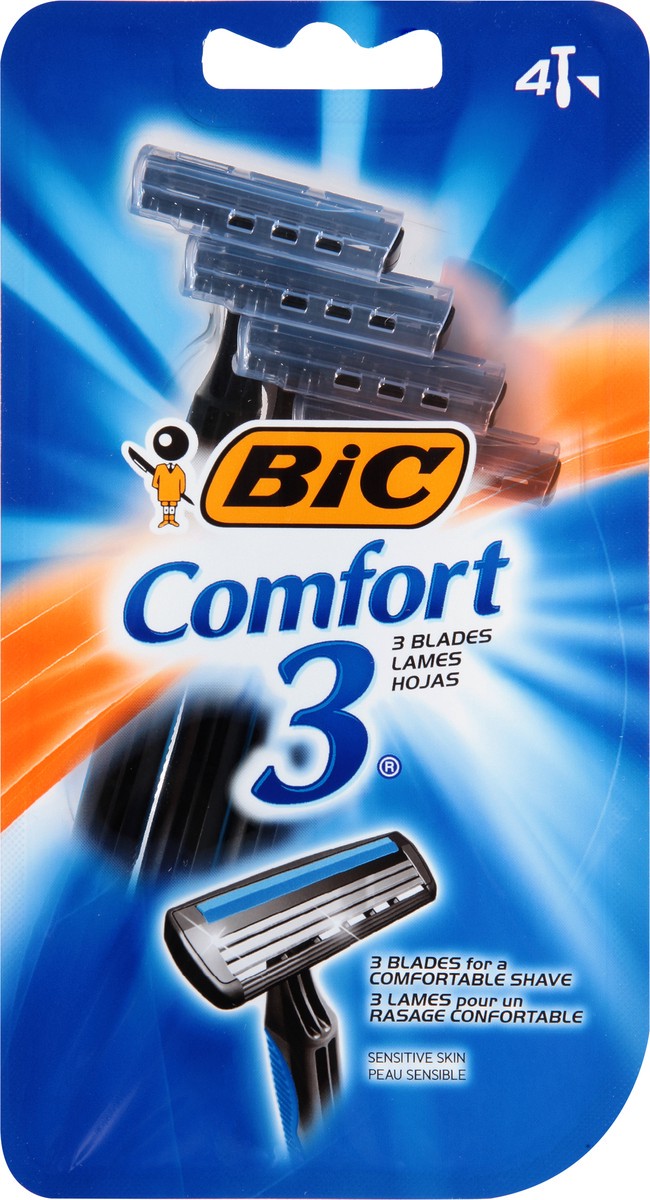 slide 7 of 11, Bic Comfort 3Blades Comfort, 4 ct